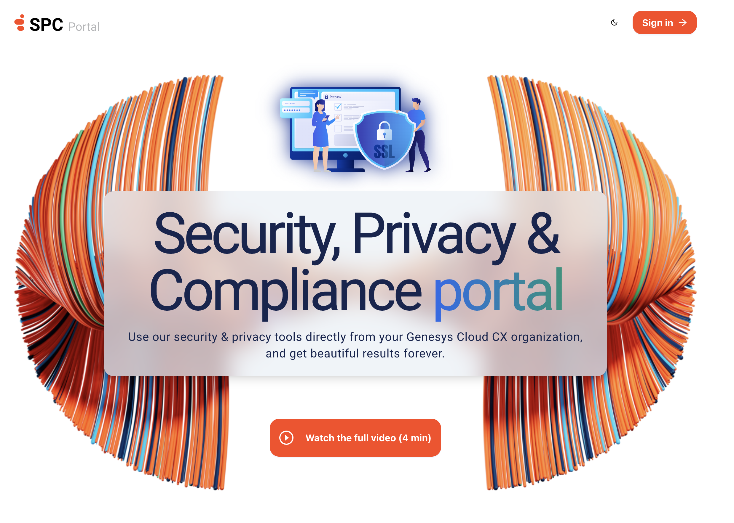 SPC Portal Landing Page